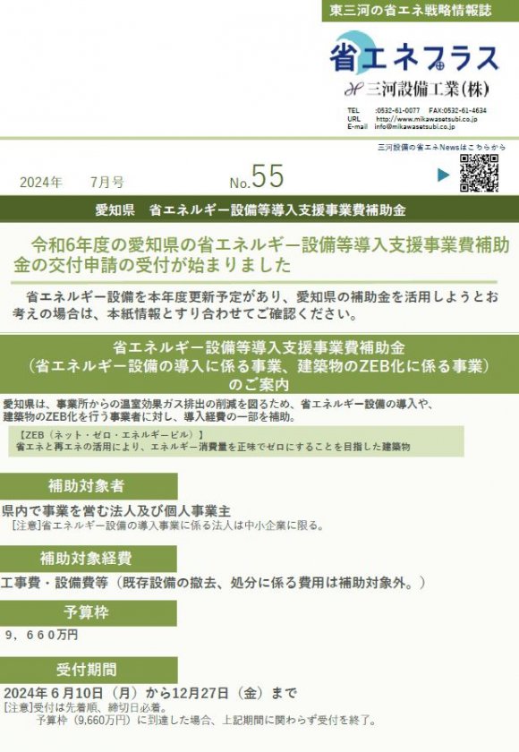 No.55 R6年度 愛知県省エネ補助金