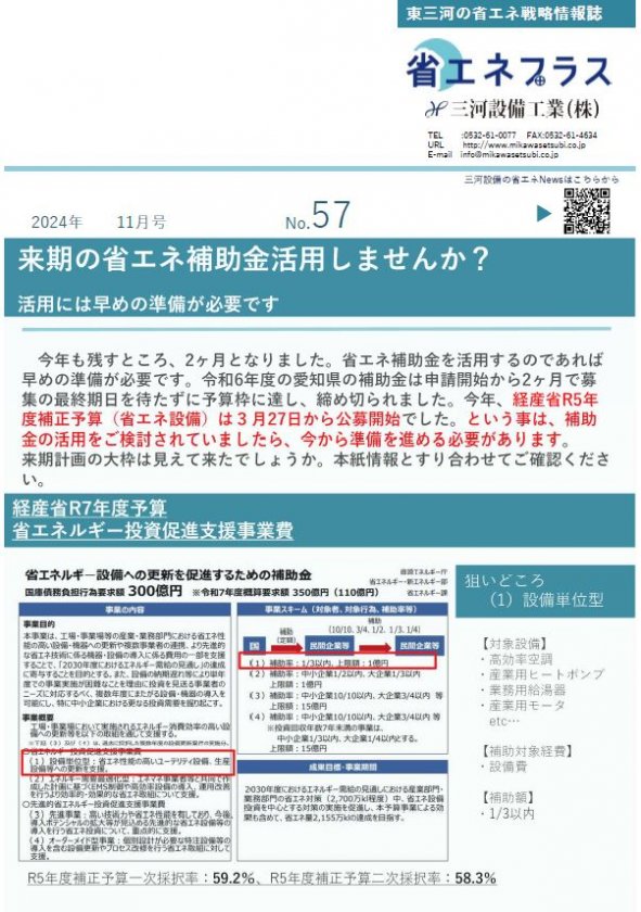 No.57 経産省・愛知県 省エネ補助金